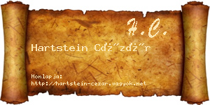 Hartstein Cézár névjegykártya